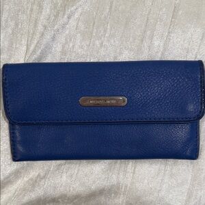 Michael Kors Blue Leather Wallet